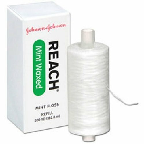 Dental Floss Refill Spool Mint Waxed 200 Yards for Oral Care