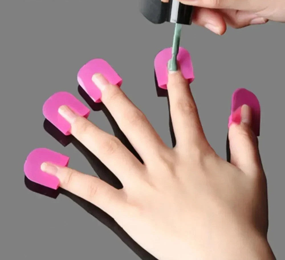 26pcs Nail Polish Protector Guards Finger Covers Spill Proof Manicure