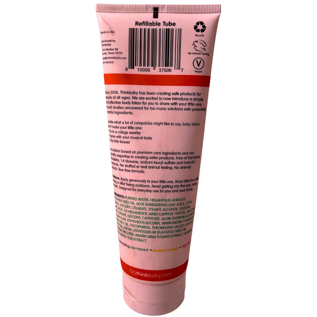 Unscented Baby Lotion 6oz - Gentle Hydration for Sensitive Skin - 4 Pack