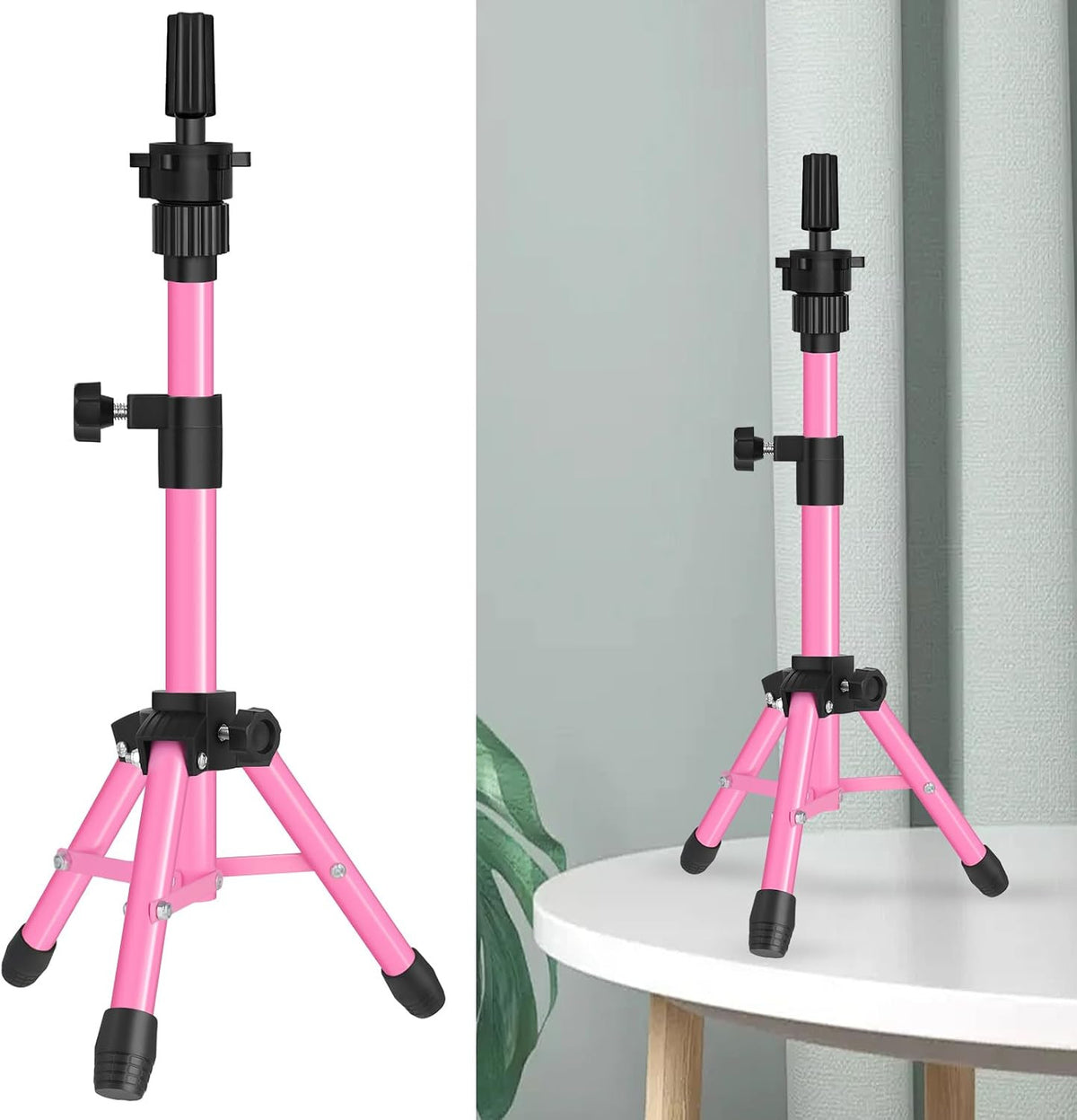Adjustable 25 Inch Wig Stand Tripod for Hairdressing Practice