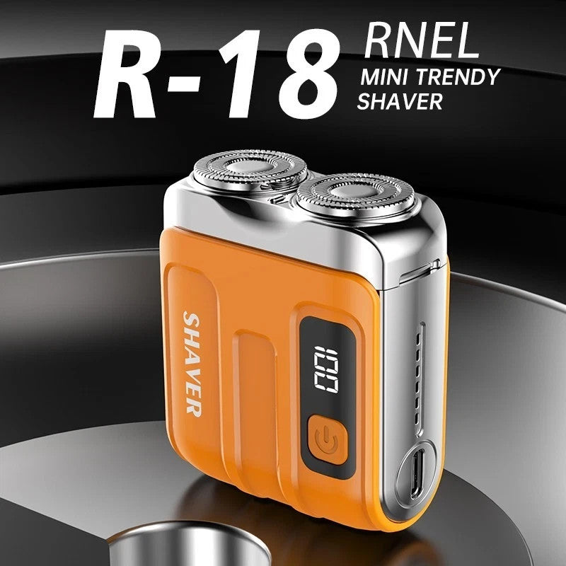 Mini Electric Smart Beard Trimmer with Dual Blades & Digital Display