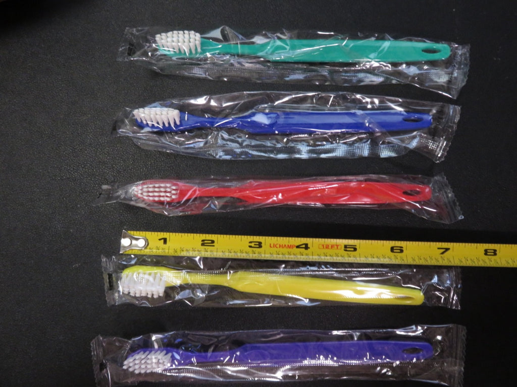 72-Pack Assorted Color Plastic Travel Toothbrushes in Individual Cases