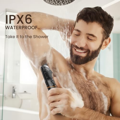 Waterproof Body & Pubic Hair Trimmer Kit for Men - Precision & Versatile Grooming