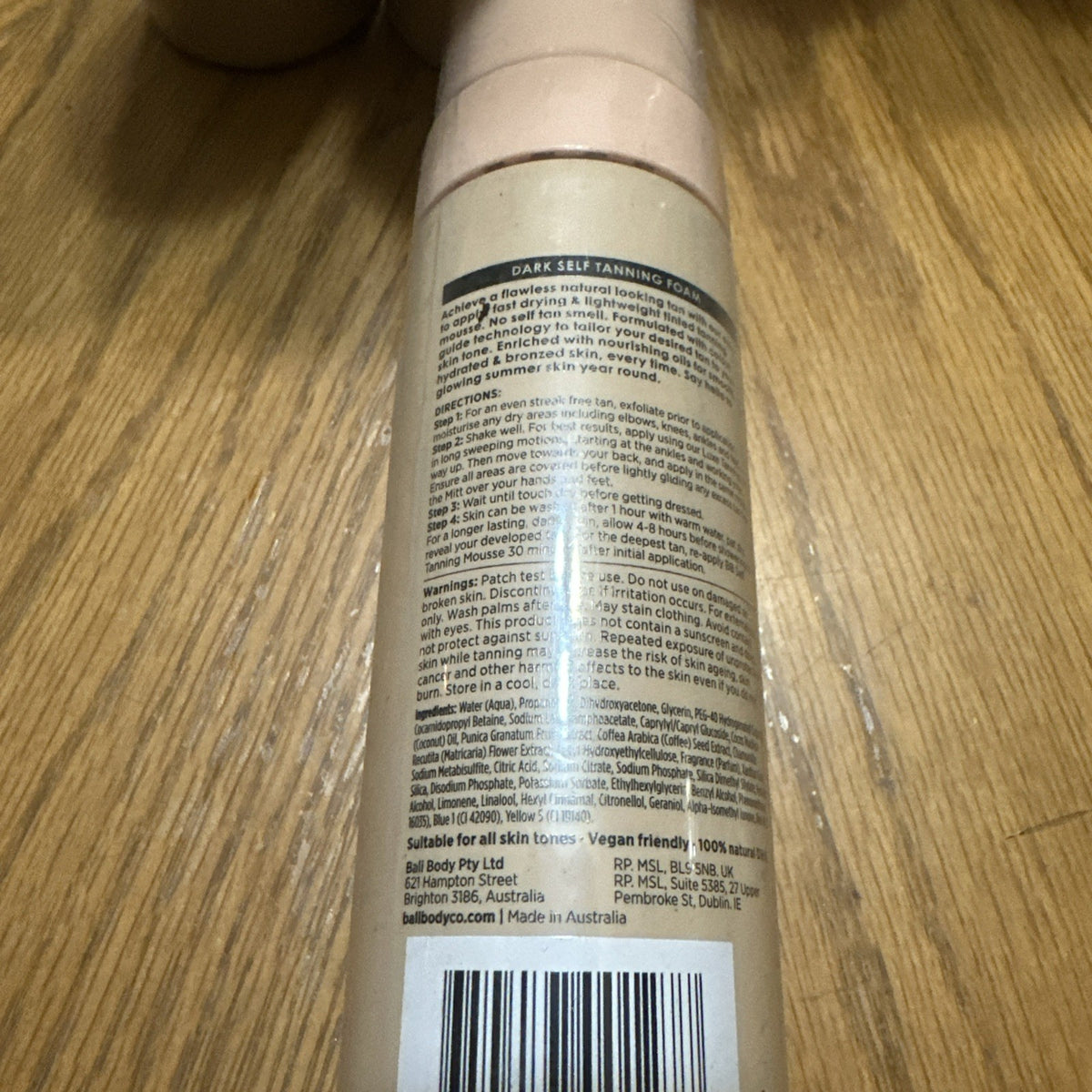 Dark Self Tanning Mousse - 6.7 Fl Oz, Paraben-Free & Hydrating