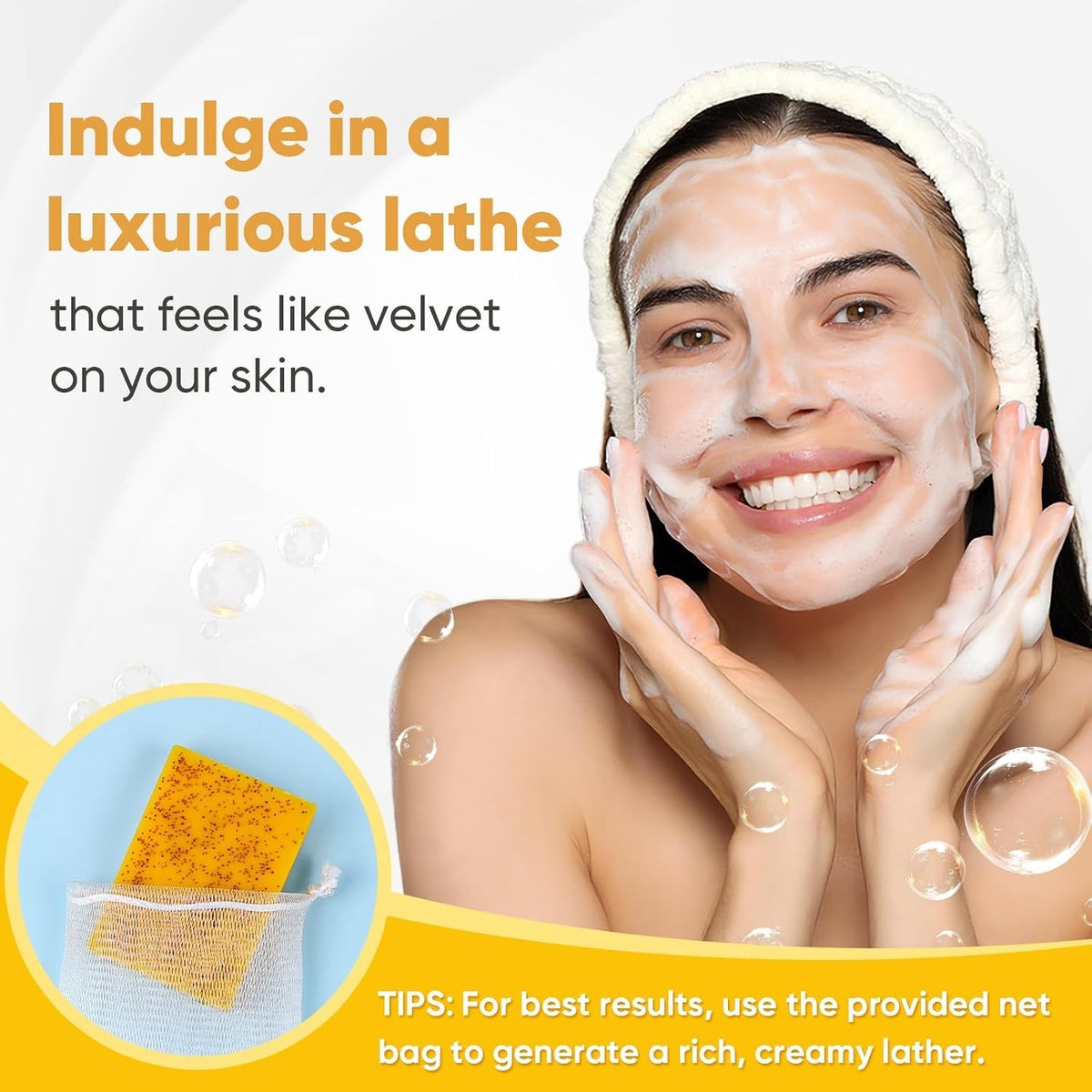 Turmeric & Kojic Acid Face Soap for Acne & Brightening - 5 Bars 3.5 Oz