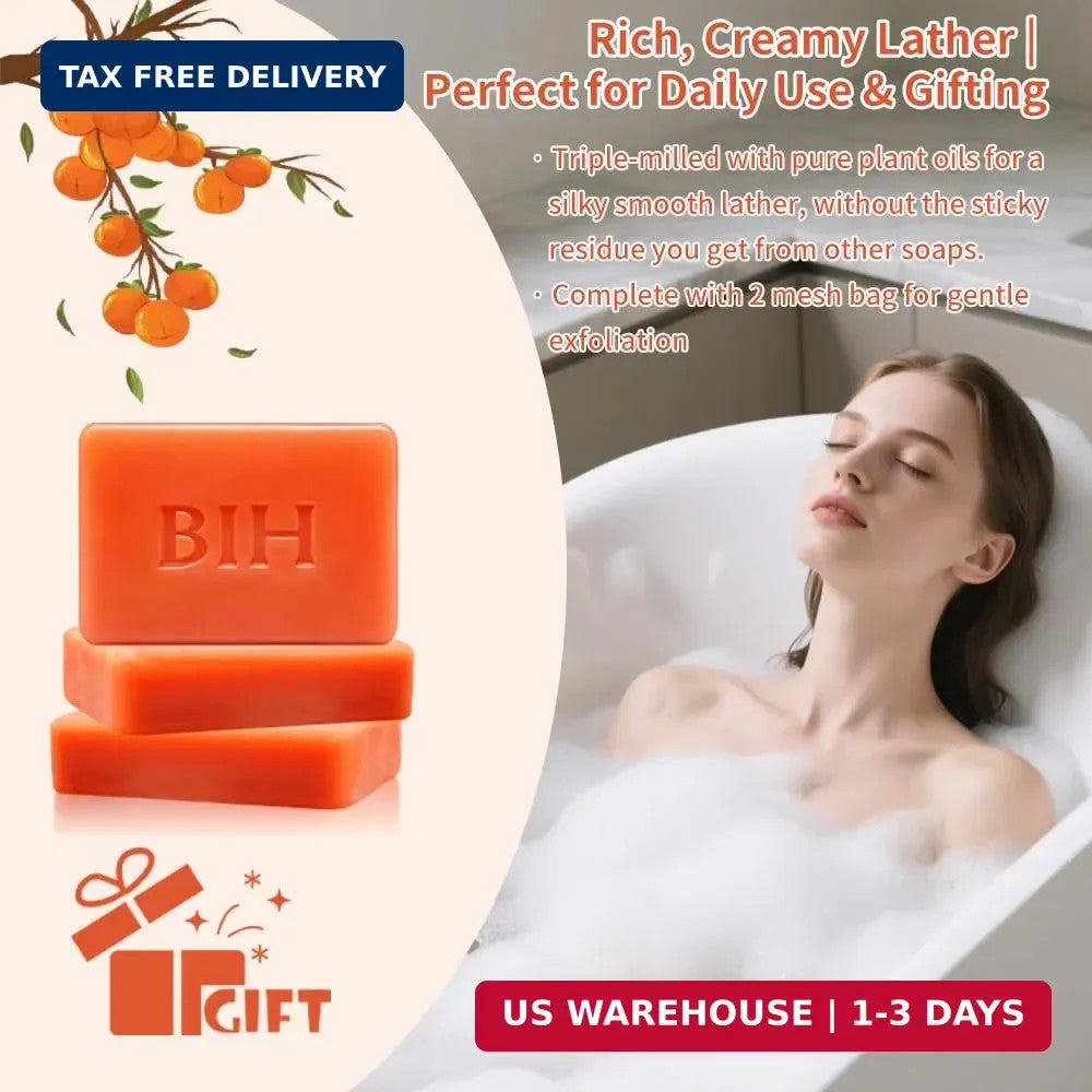 Persimmon Soap Bar Set - Natural Deodorizing Body Cleansing for All Skin Types