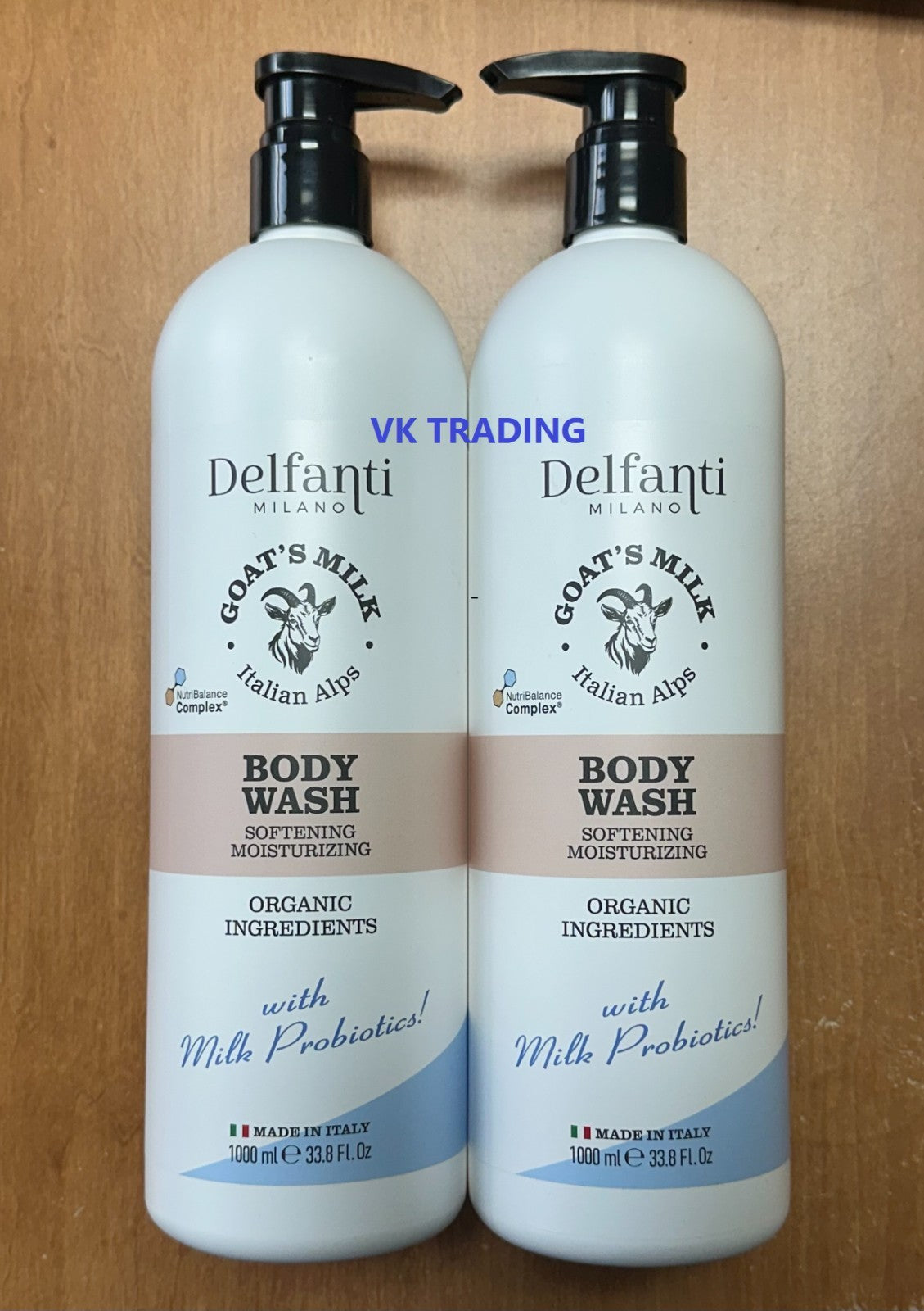 Delfanti Milano Goat's Milk Body Wash Set - Moisturizing & Softening