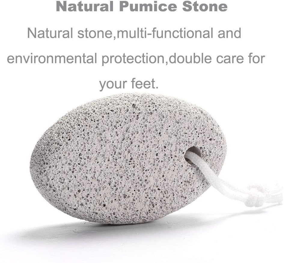 Natural Pumice Stone Foot Scrubber for Callus Removal - 1 or 2-Pack