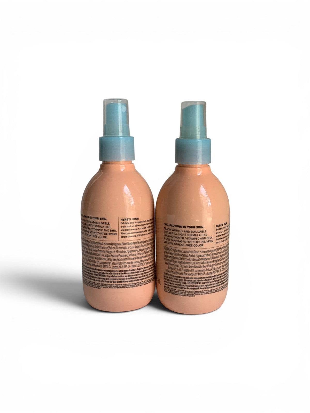 Victoria's Secret PINK Coco Pineapple Self Tanning Water Set - 8 fl oz x 2