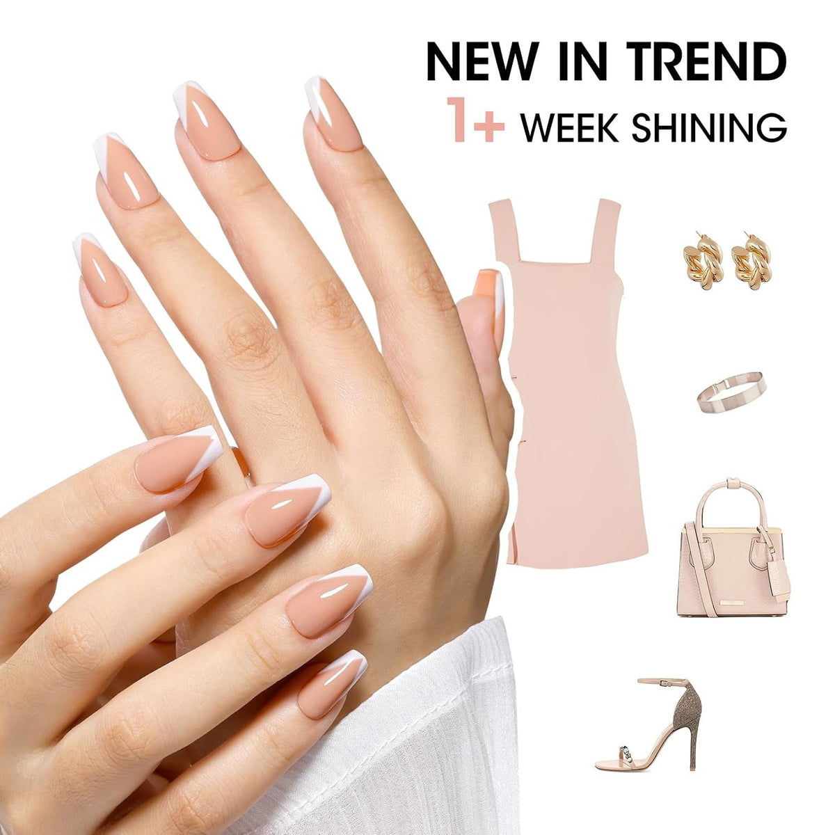 Nude Nail Polish Set - 6 Natural Quick-Dry, Chip-Resistant Colors