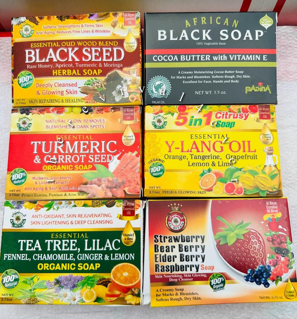 Organic Herbal Bar Soap Pack of 6 – Natural Vegan Skin Care