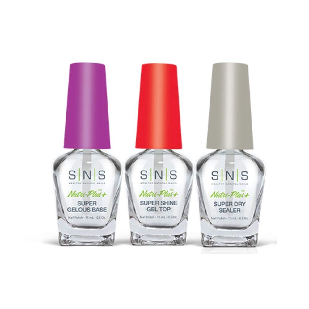 SNS Gelous Base Sealer and Top Coat Nail Kit 0.5oz Each