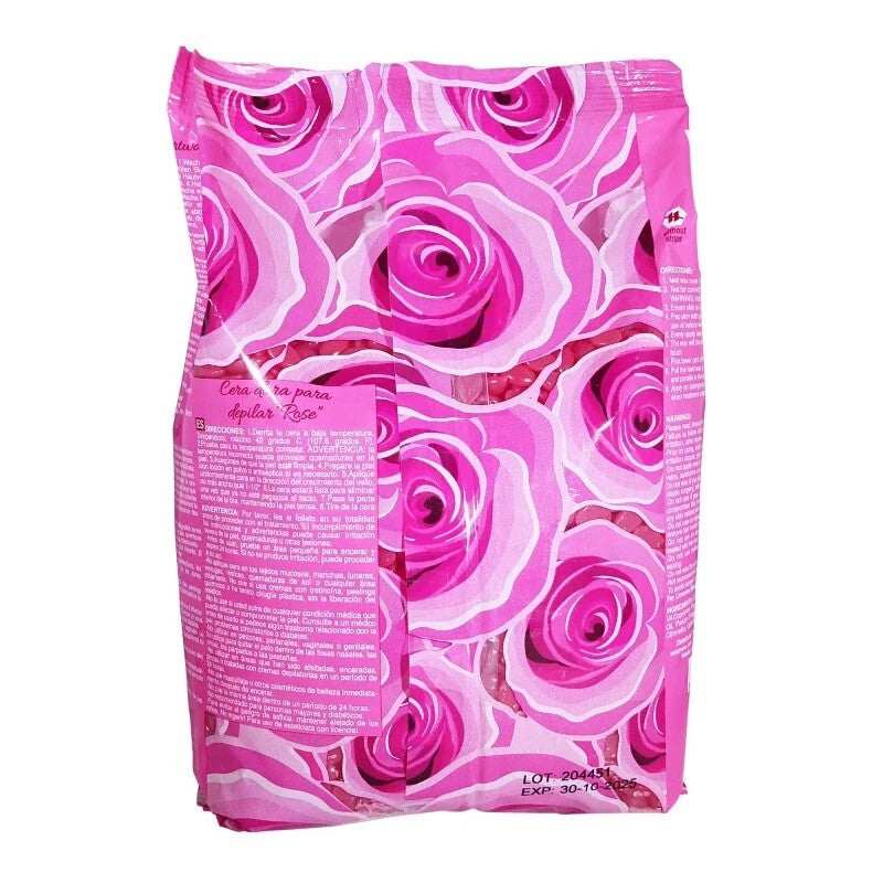 Hard Wax for Hair Removal - Rose Scented Film Wax 2.2 lb / 1 kg, Made in Italy