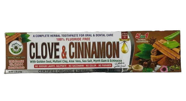 Herbal & Natural Toothpaste with Clove & Cinnamon - 7.5 oz – Multiple Pack Sizes