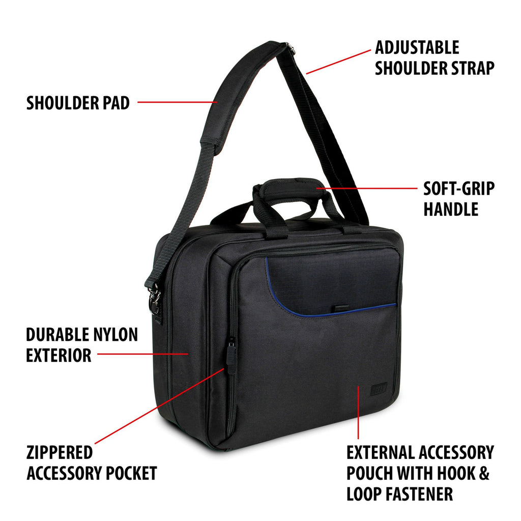 Hair Stylist Case with Shoulder Strap, Pockets & Custom Dividers - Blue