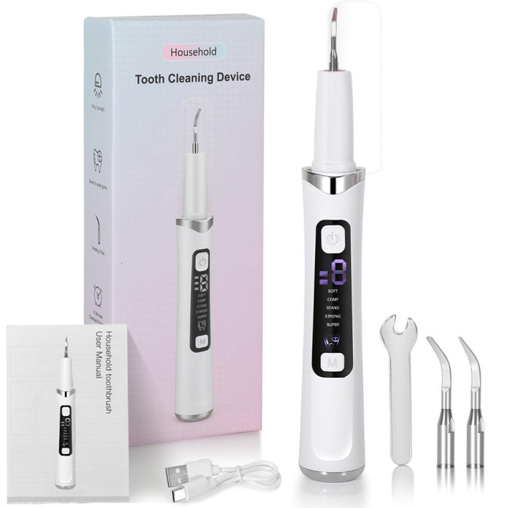 Ultrasonic Dental Tooth Cleaner Tartar & Plaque Remover with LED Light