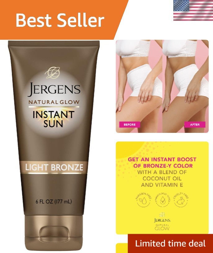 Natural Glow Instant Tanning Moisturizer Light Bronze 6 fl oz - Sunless Self Tanner