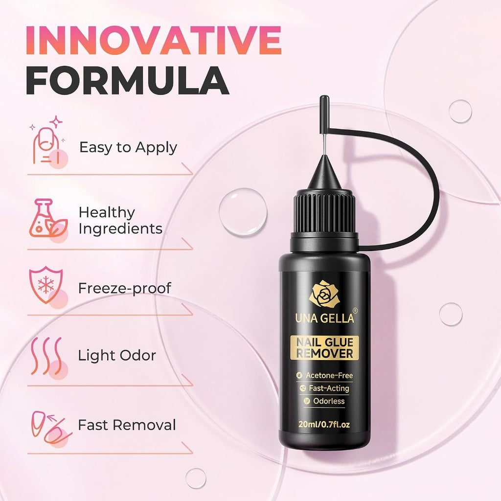 Multi-Function Nail Glue Remover 20ml Pack - Gentle Precision Application