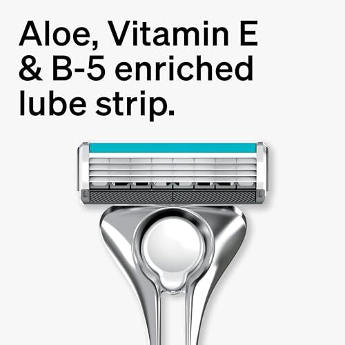 Men's Razor with 16 Blades & Aloe Protection - Titanium & Pivoting Head