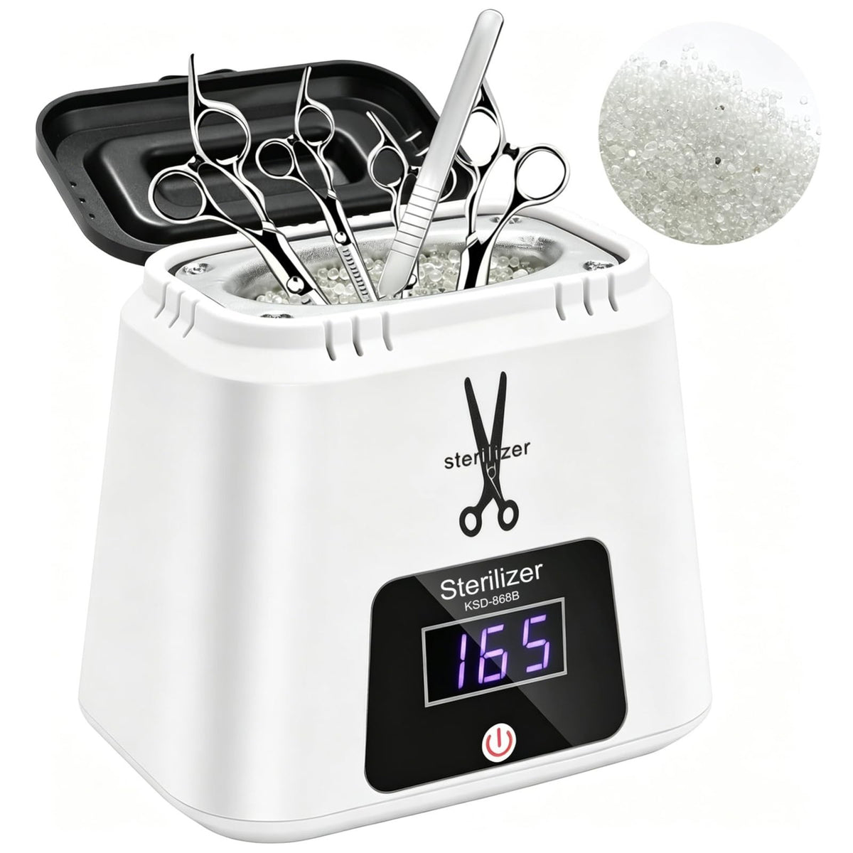 Portable Nail Tool Sterilizer with Glass Beads for Salon & Dental Use