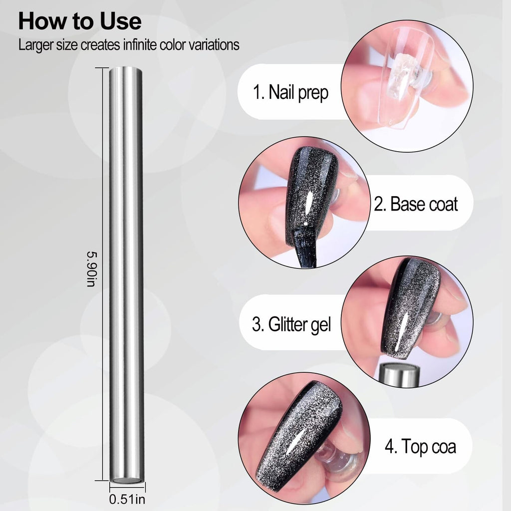 Cylindrical Cat Eye Magnet for Nail Art Gel Polish - DND 9D
