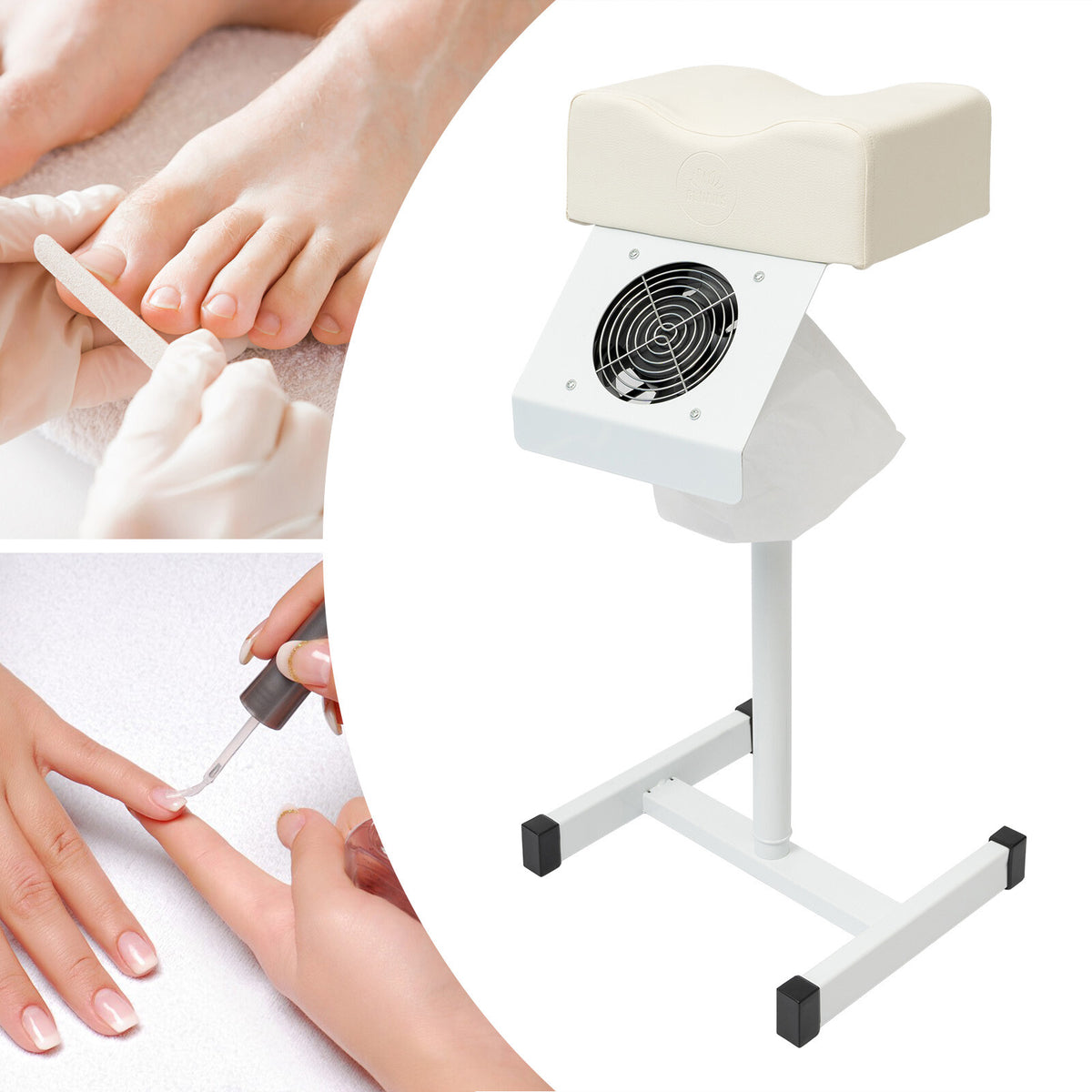 Adjustable Pedicure Stool with Vacuum Cleaner for Salon Footrest