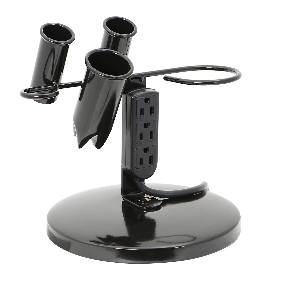 Salon Hair Dryer & Styling Iron Organizer Stand with Power Outlets