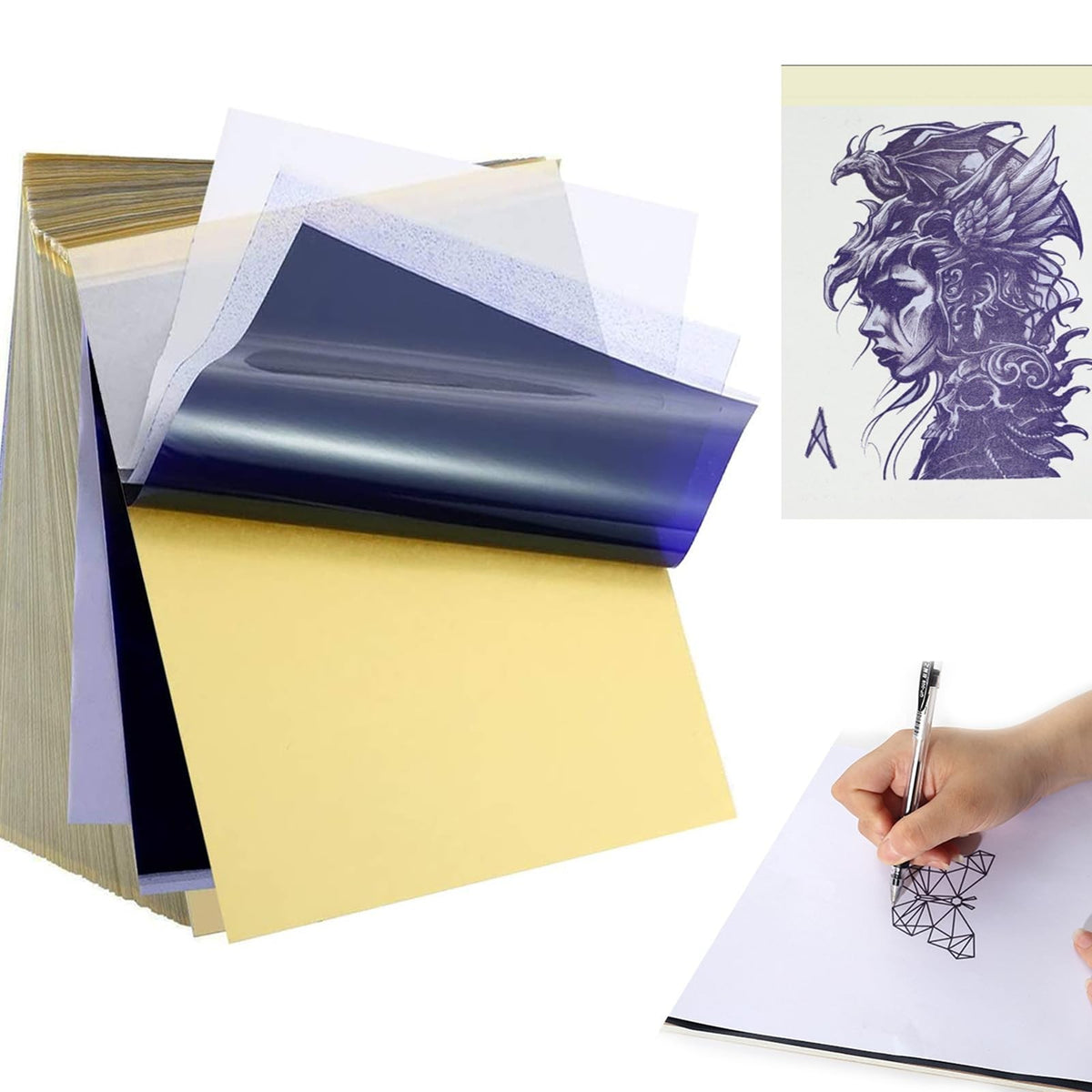 Tattoo Stencil Transfer Paper - 50 A4 Sheets for Professional Artists
