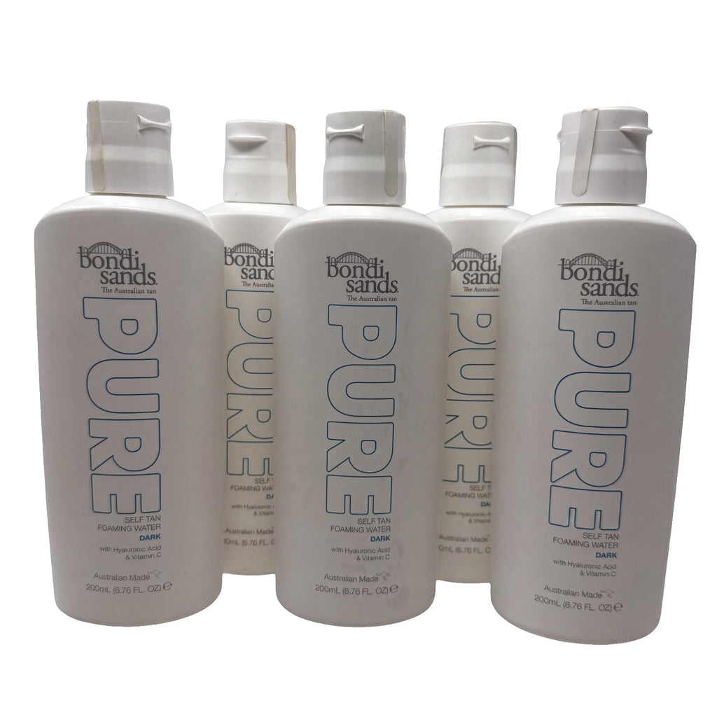 Self Tan Foaming Water Dark - Pack of 5, Hydrating Sunless Tanning Spray