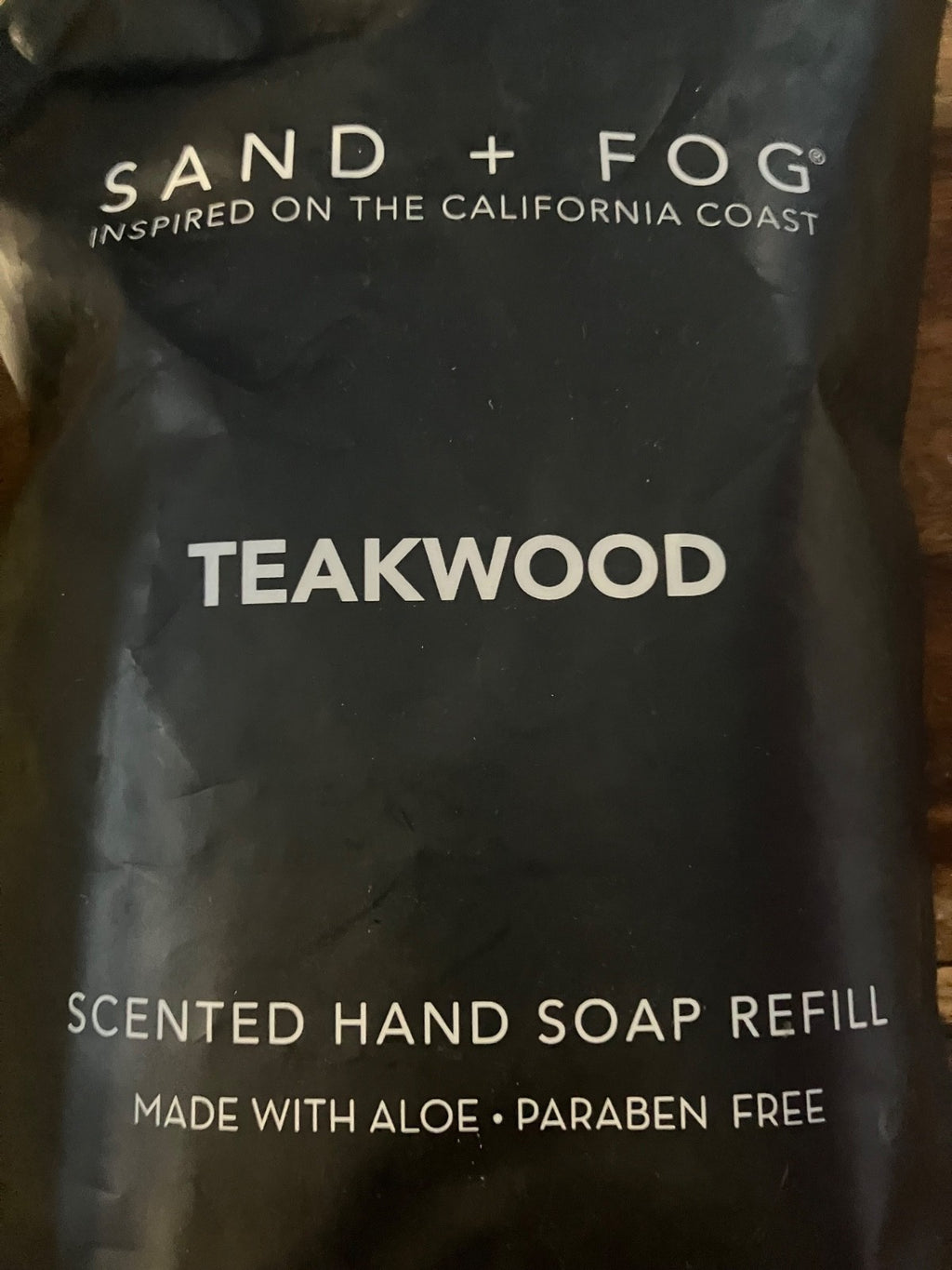 Sand + Fog Teakwood Scented Liquid Hand Soap Refill & Bottle Set