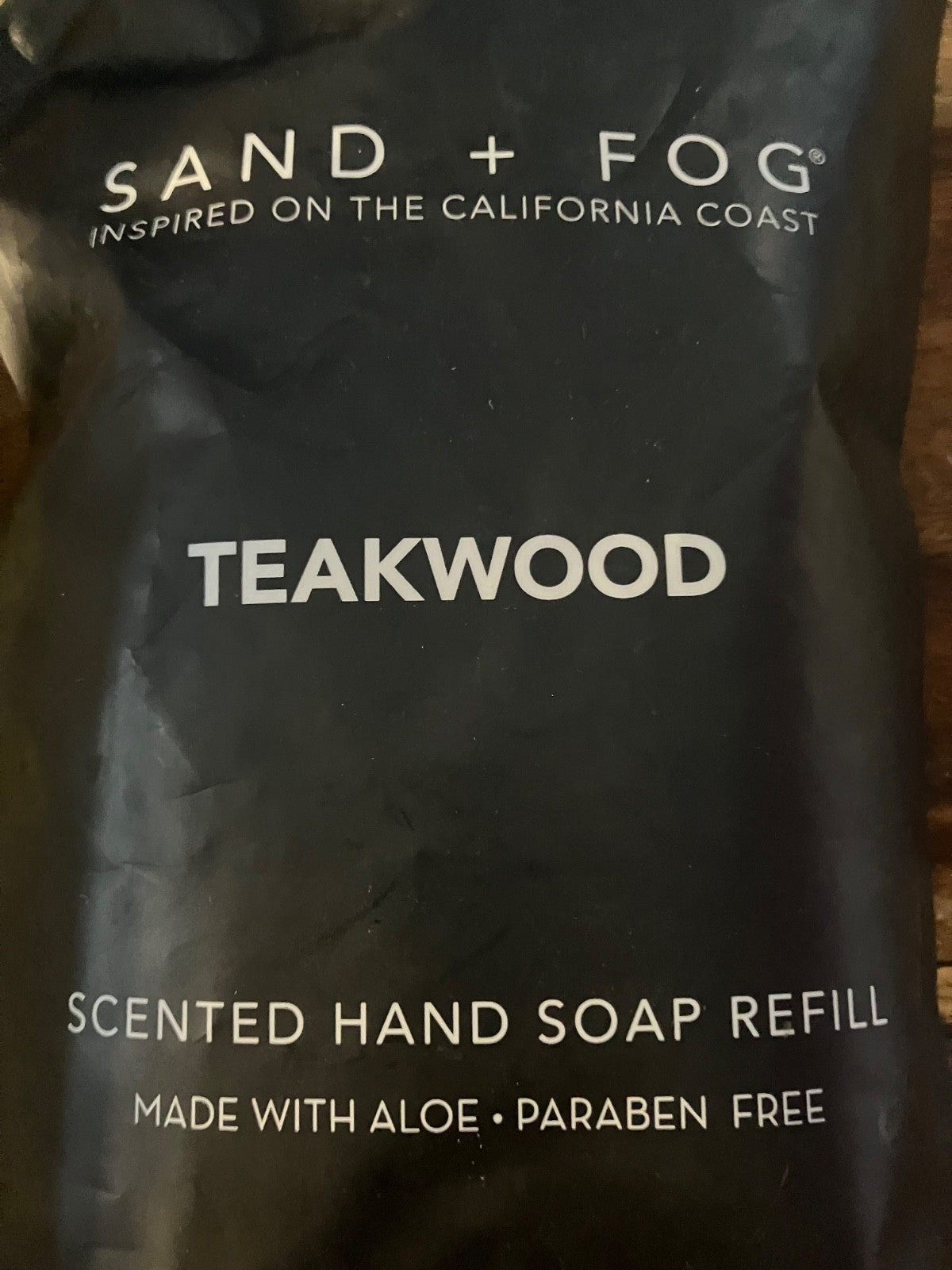 Sand + Fog Teakwood Scented Liquid Hand Soap Refill & Bottle Set