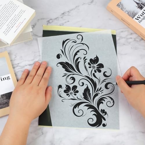 Tattoo Transfer Paper - 50 Sheets 8.25 x 11.75 in for Stencil & DIY Printing