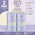 Mineral Sunscreen SPF 40 for Face - Water-Resistant, Oil-Free, Light & Matte Finish - 2 Pack