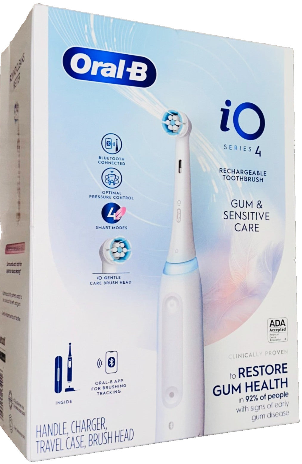 Rechargeable Electric Toothbrush Handle with Charger and Travel Case - Oral-B iO Series 4
