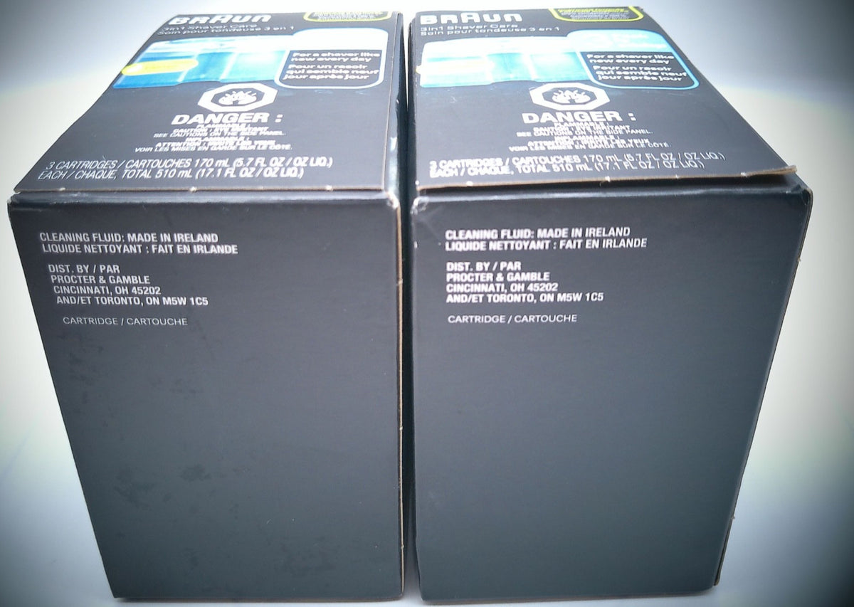 Braun 3-In-1 Shaver Care Set Lemon Fresh 2-Pack - No Expiry
