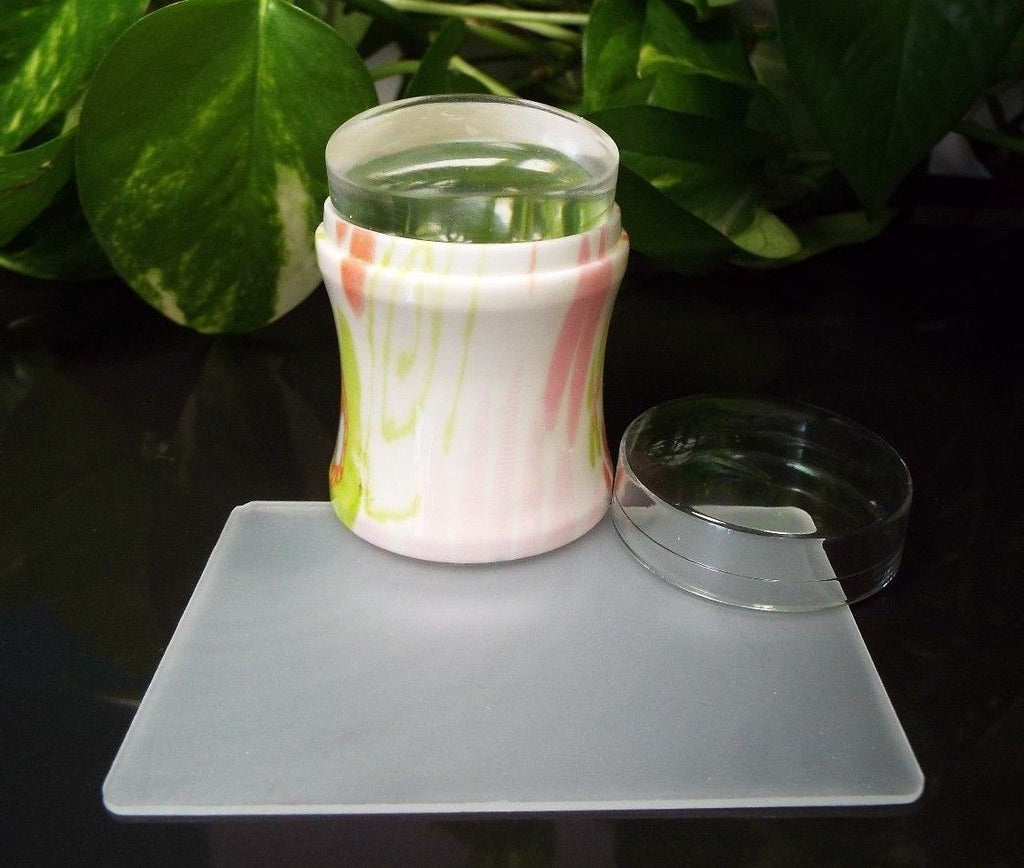 Large Nail Stamper for Nail Art Stamping with Clear View Tubular Design