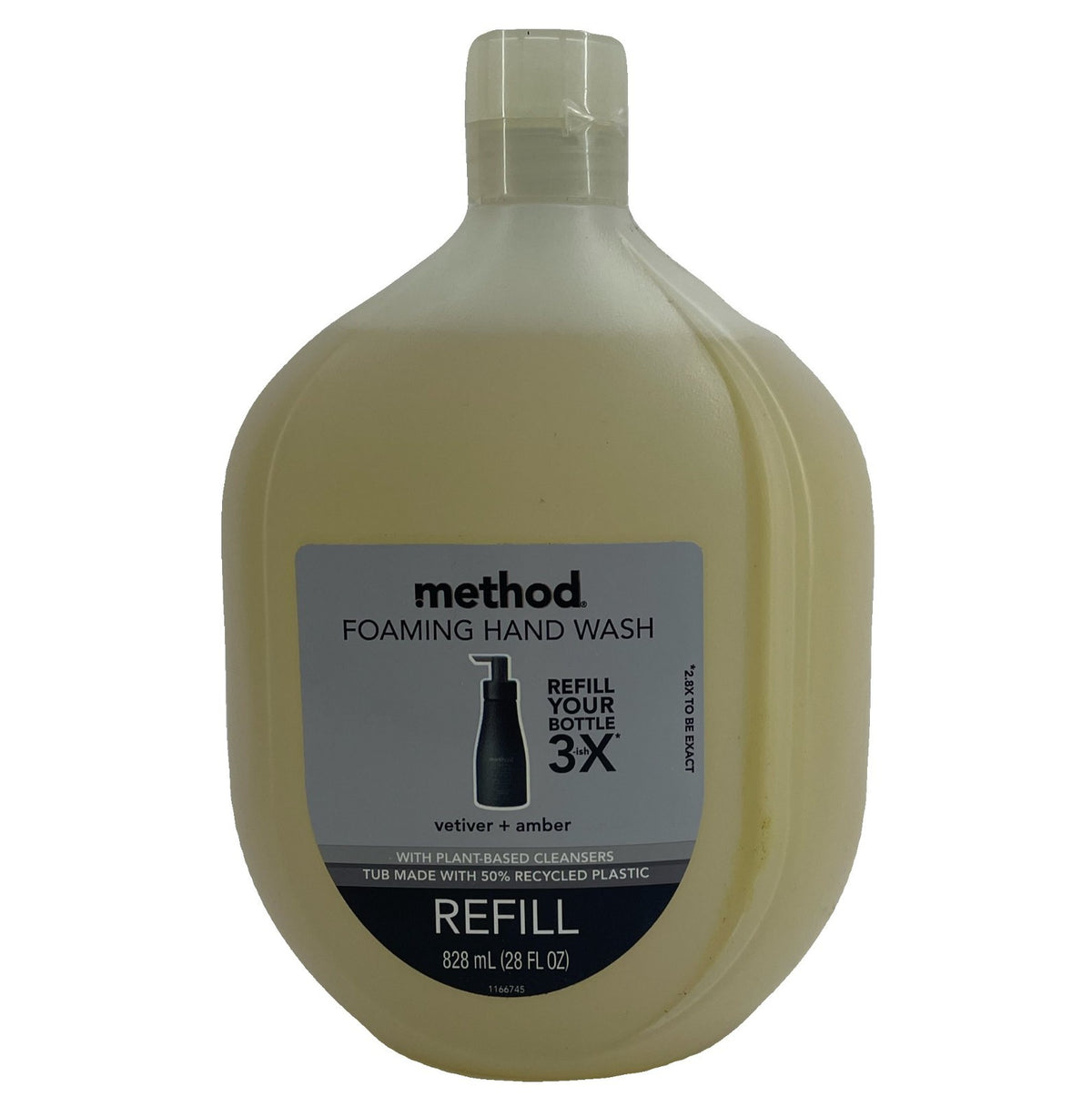 Method Foaming Hand Wash Refill Vetiver & Amber 4-Pack Plant-Based Cleansers