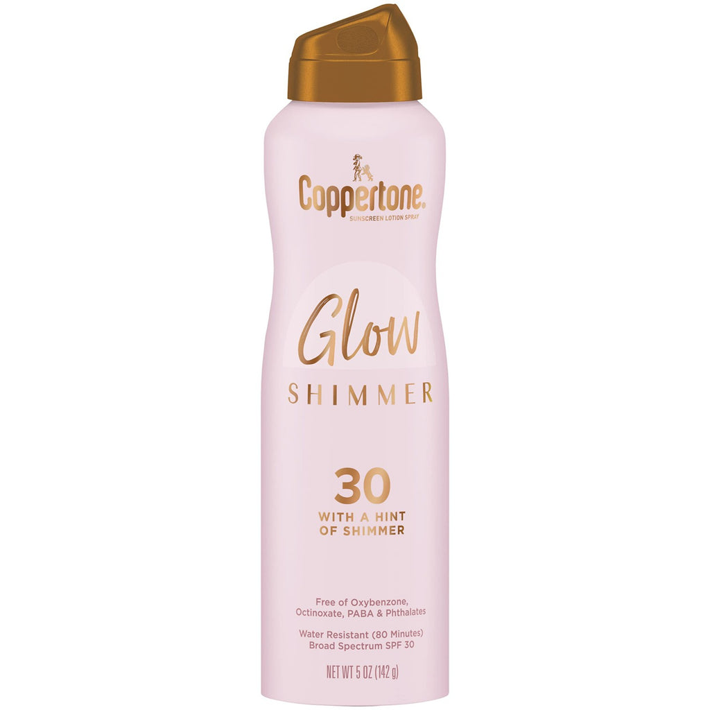 SPF 30 Sunscreen Spray with Shimmer - Water Resistant Body Sun Protection