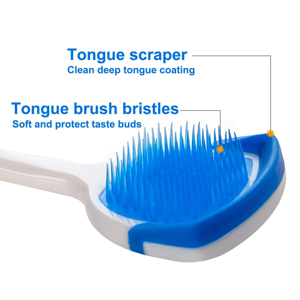 Tongue Scraper Cleaner Set for Bad Breath - 4 Pack, BPA-Free Dental Hygiene