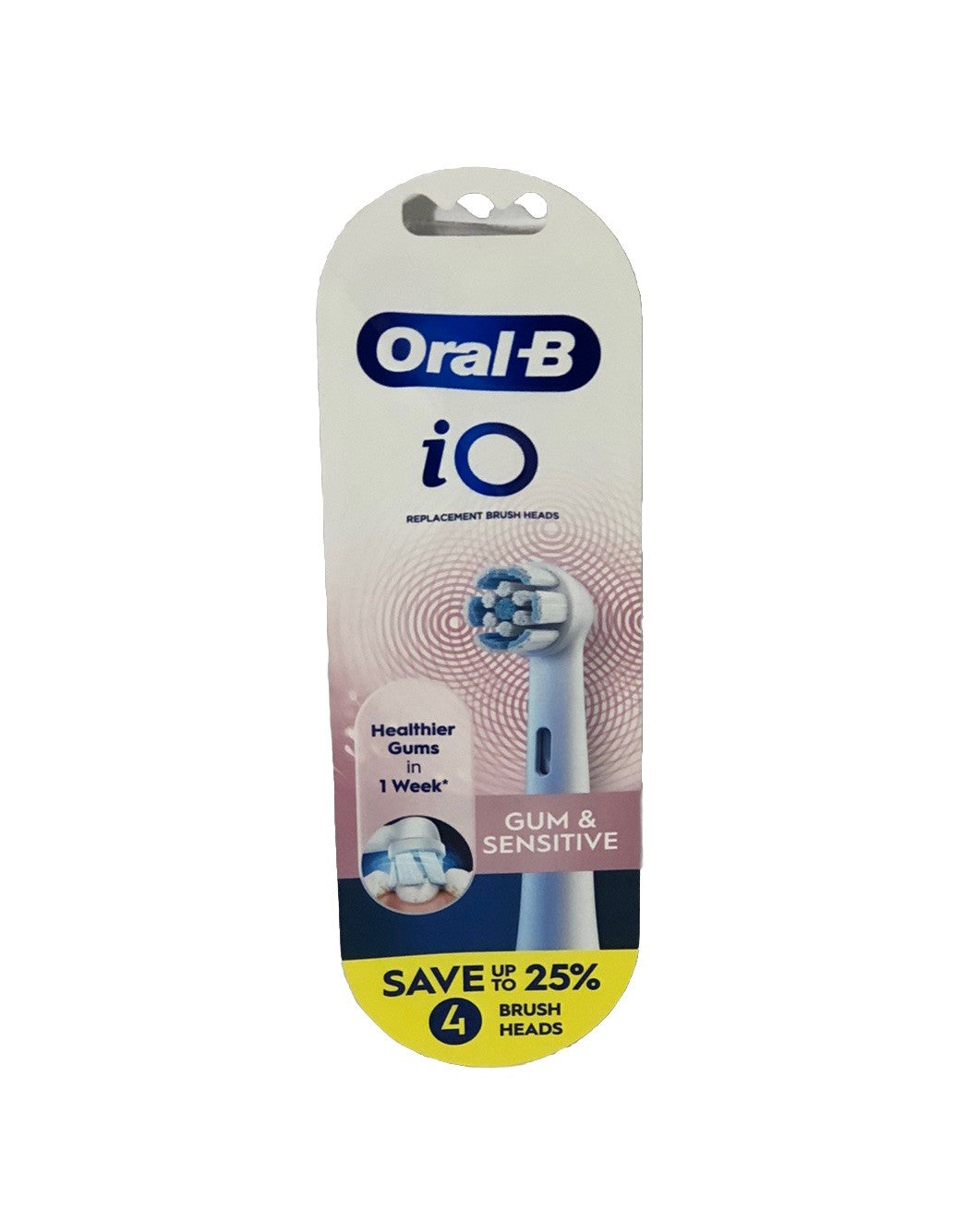 Oral-B iO Gum & Sensitive Toothbrush Replacement Heads - White 4 Pack