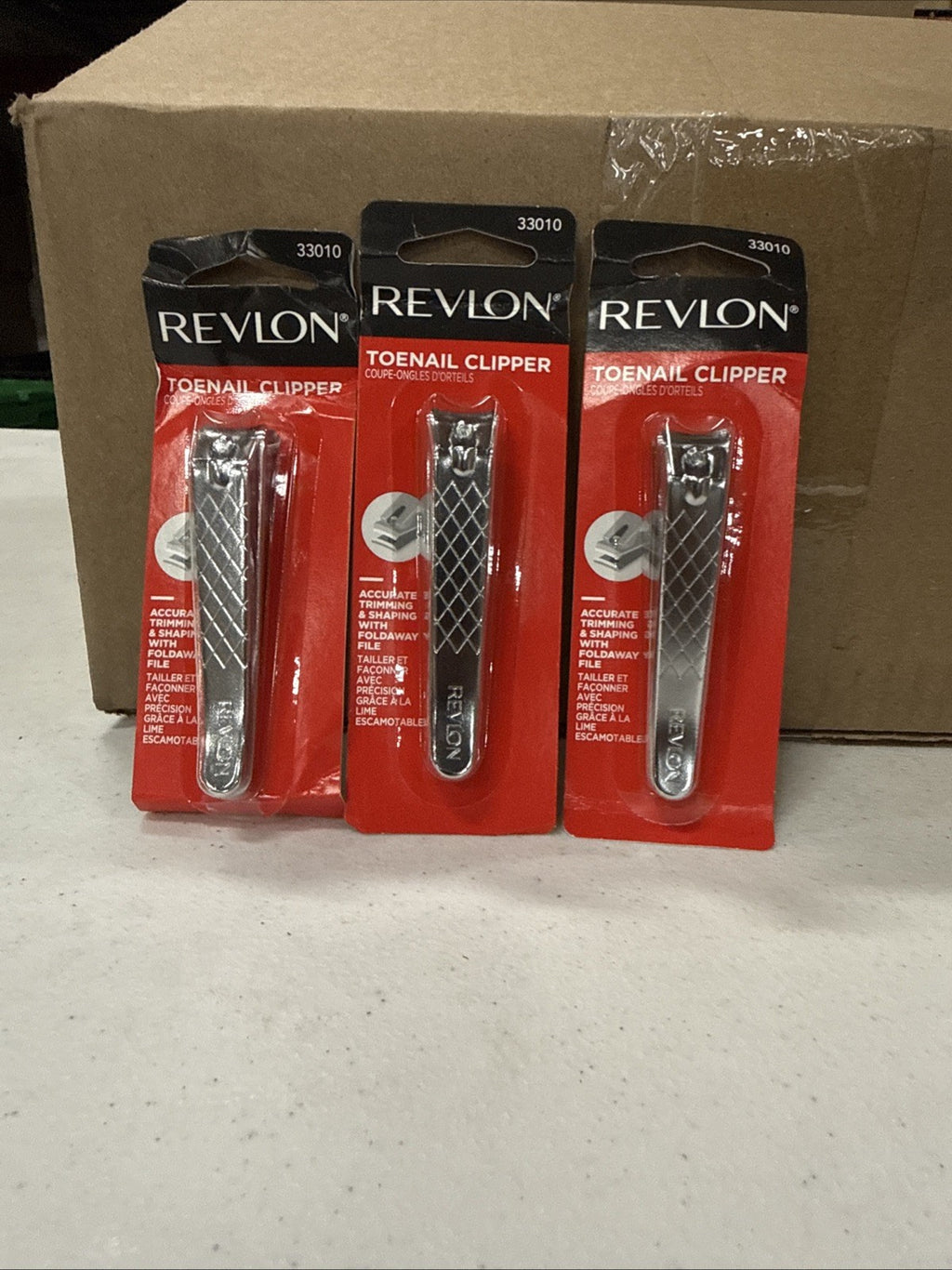 Revlon 3-Pack Nail Clippers with File Curved Blades Manicure Tools