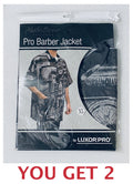 Pro Barber Jacket with Pockets Waterproof Vintage Style XL Black & White