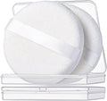 2pcs Medium Body Powder Puffs with Storage Containers - Soft & Sturdy