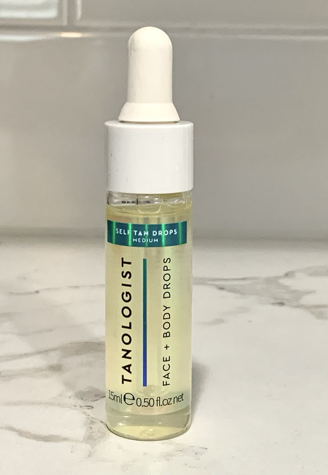 Travel Size Self Tanning Drops for Face and Body - Medium Tan 0.5 oz