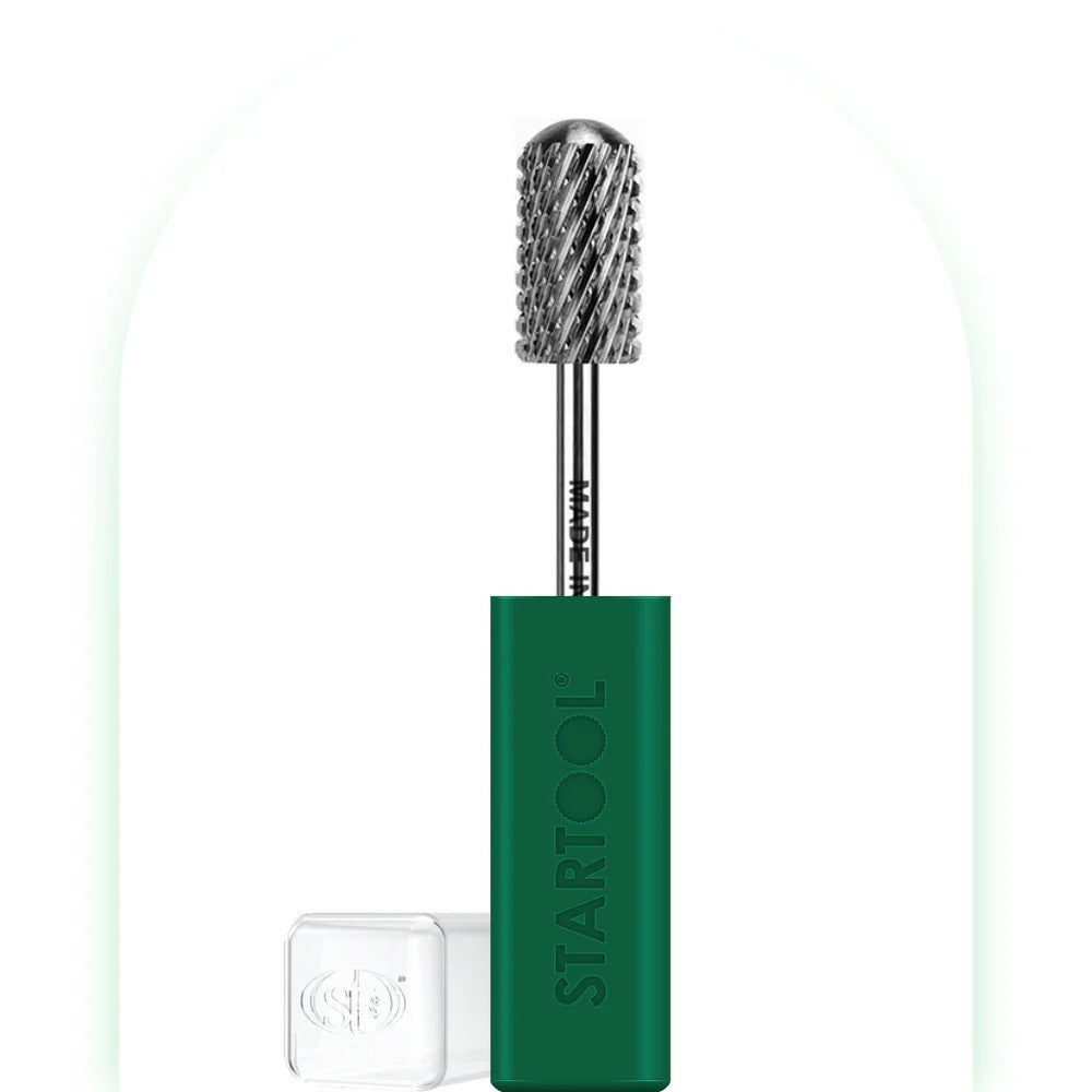 Nail Drill Bit - Round Top Large Barrel X Coarse Carbide for Manicure & Pedicure