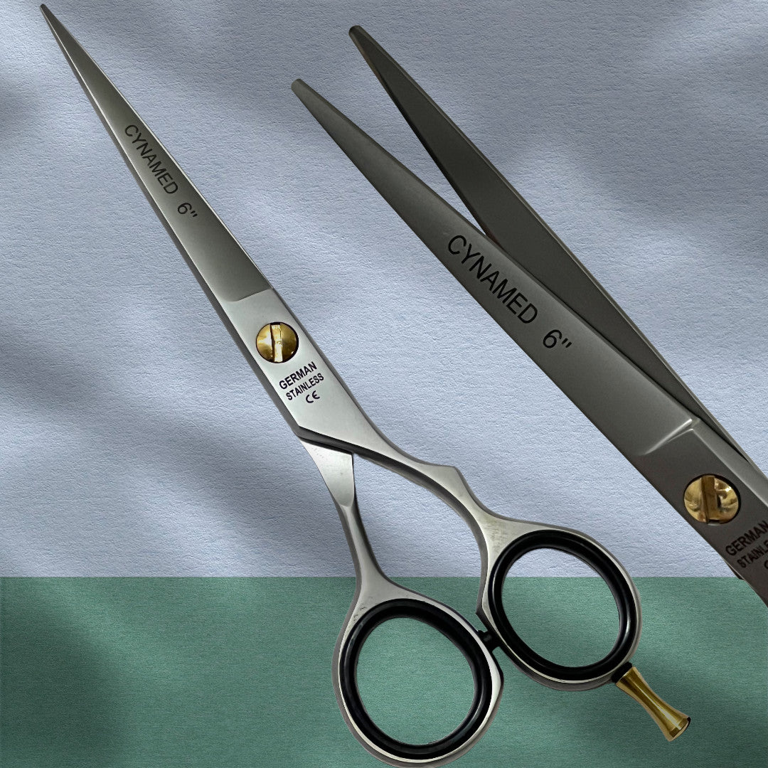 6-Inch Polished German Professional Barber Scissors Shears for Hair Cutting Salon Use