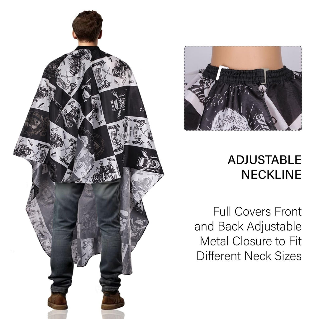 Waterproof Hair Cutting Cape for Barbers and Hairdressers - Professional Salon Cape with Accessories