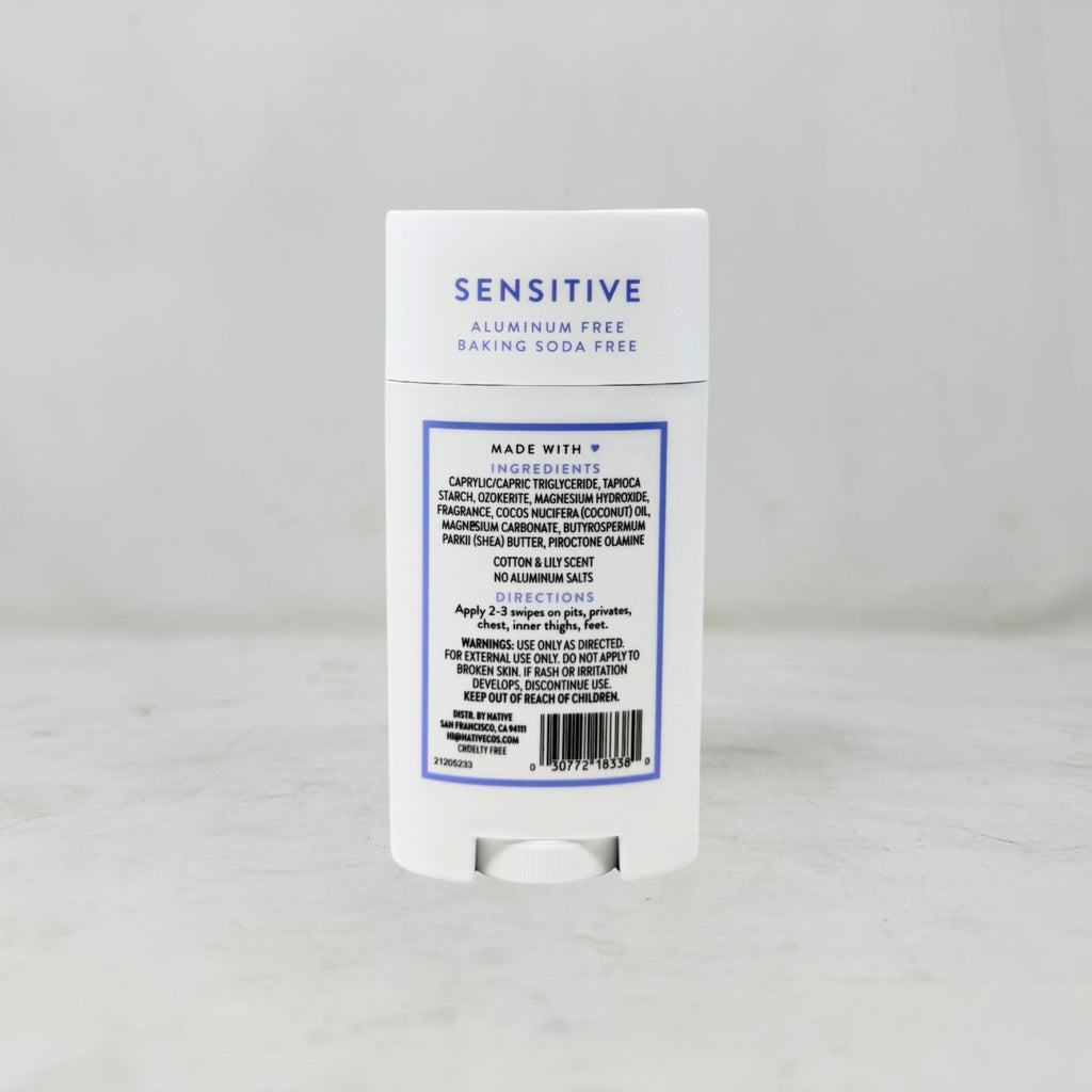 Native Whole Body Deodorant Stick - Aluminum Free Cotton & Lily 2.4oz 3 Pack
