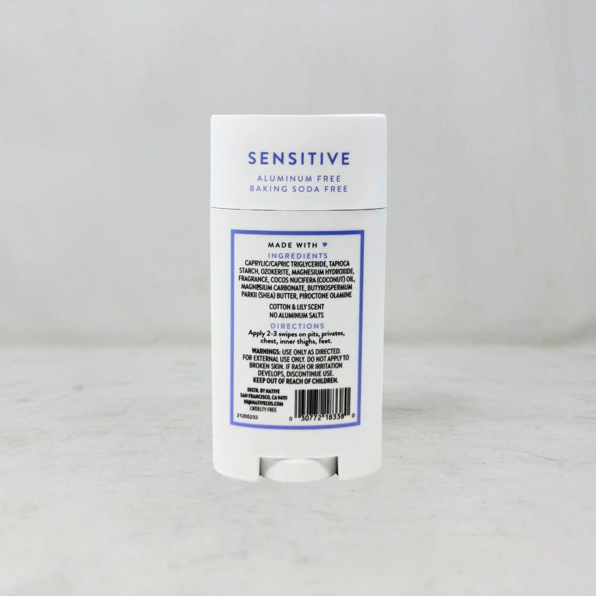 Native Whole Body Deodorant Stick - Aluminum Free Cotton & Lily 2.4oz 3 Pack