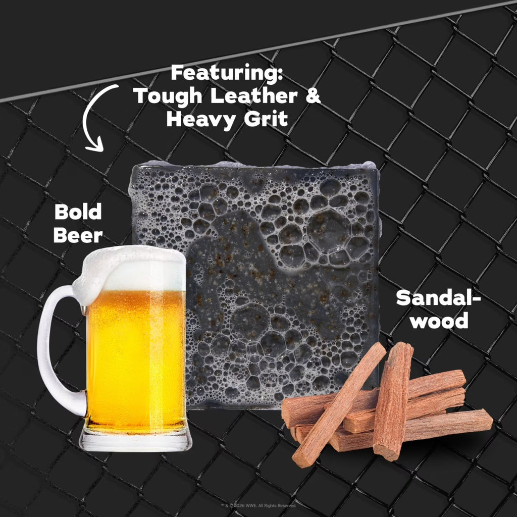 Men's Exfoliating Bar Soap - Natural 4-Pack with Cedarwood & Leather Scent